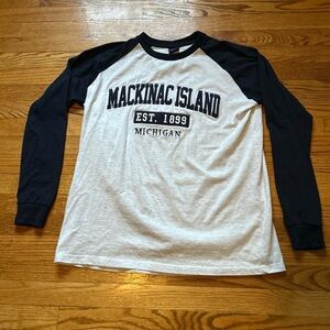 Vintage Navy And White Baseball Tee